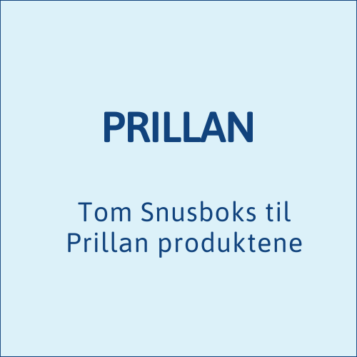 Prillan - Tom Snusboks til Prillan produktene